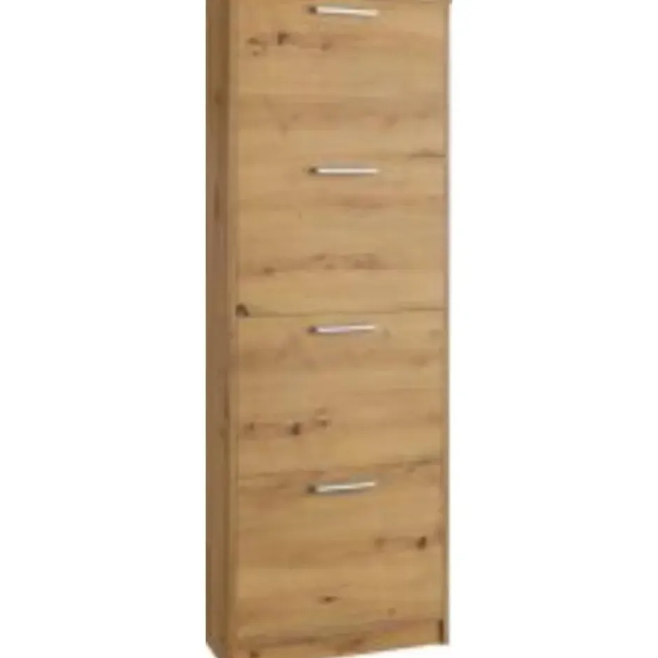 Bill - Schoenenkast met 4 kleppen in eiken effect