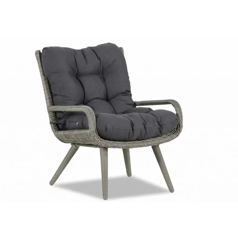 Bistroset 2 personen Wicker Grijs Garden Collections Dover