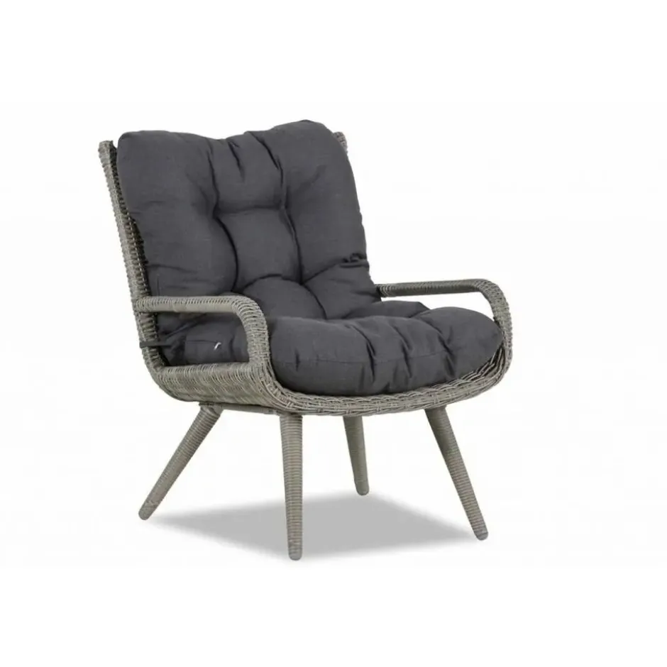 Bistroset 2 personen Wicker Grijs Garden Collections Dover