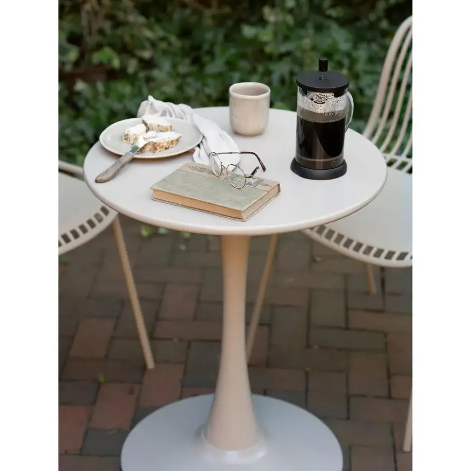 Bistrotafel Rond - Taupe Metaal - Ø60x72cm - Meira