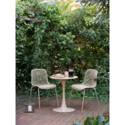 Bistrotafel Rond - Taupe Metaal - Ø60x72cm - Meira
