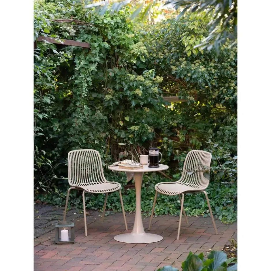 Bistrotafel Rond - Taupe Metaal - Ø60x72cm - Meira