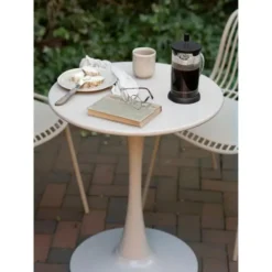 Bistrotafel Rond - Taupe Metaal - Ø60x72cm - Meira