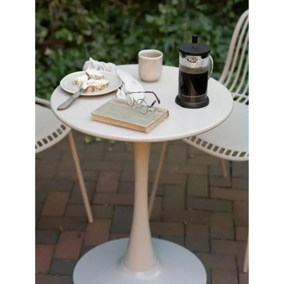 Bistrotafel Rond - Taupe Metaal - Ø60x72cm - Meira