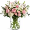 Bloemenvaas Billie - transparant glas - D23 x H30 cm - decoratieve vaas