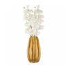 Bloemenvaas Callas - sier glas - 12 x 30 cm - transparant geel