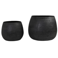Bloempot Genolu - Zwart - Ø50+Ø38,5cm
