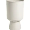 Bloempot Miro taupe metaal - 43xØ26,5 cm