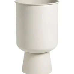 Bloempot Miro taupe metaal - 43xØ26,5 cm