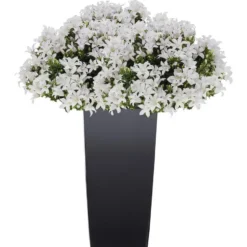 Bloempot/plantenpot Urbi - antraciet - 24 x 24 x 45 cm