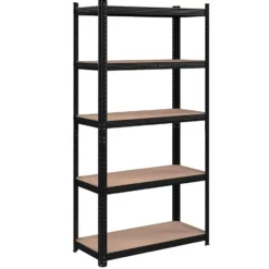 Bobbel Garden- Stellingkast - 5 planken - 180 x 90 x 40 cm - Zwart