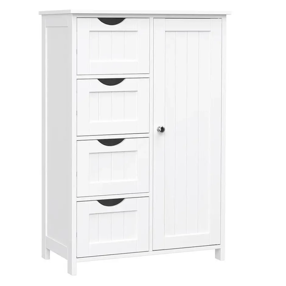 Bobbel Home Badkamerkast - 4 Lades - MDF - Wit
