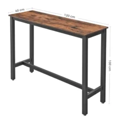 Bobbel Home - Bartafel - Metalen frame - Vintage - Donkerbruin