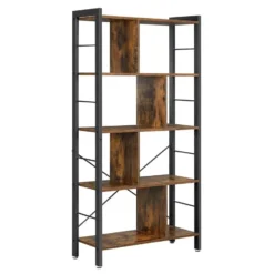 Bobbel Home - Boekenkast - 5 Planken - Hout - Bruin