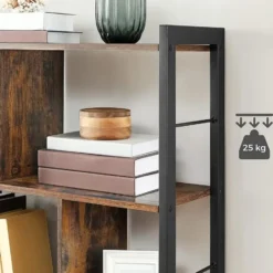 Bobbel Home - Boekenkast - 5 Planken - Hout - Bruin