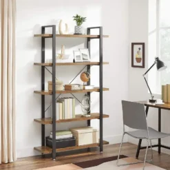 Bobbel Home - Boekenrek - Hout/Metaal - Bruin