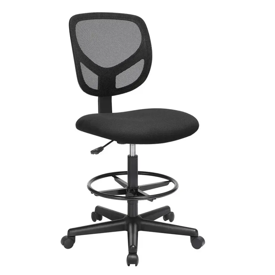Bobbel Home - Ergonomische bureaustoel - Verstelbare voetsteun - Zwart