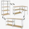 Bobbel Home - Kelderkast - 200 x 100 x 50 cm - Zilverkleurig
