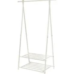 Bobbel Home kledingrek kapstok met 2 schoenplanken Wit