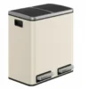 Bobbel Home Prullenbak Afvalscheiding 30 Liter - Beige & Zwart