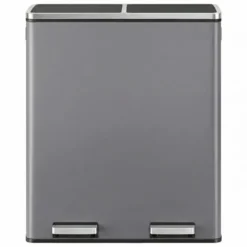 Bobbel Home Prullenbak Afvalscheiding 60 Liter - Mat Grijs