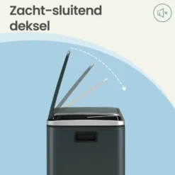 Bobbel Home Prullenbak Afvalscheiding 60 Liter - Rookgrijs