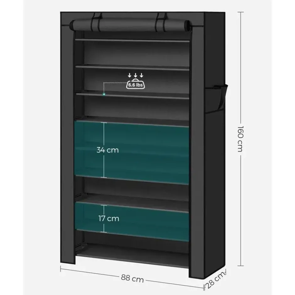 Bobbel Home Schoenenkast Met 3 Laags Open Schoenenrek