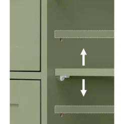 Bobbel Home Smalle Badkamerkast Met Laden En Deur Groen
