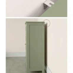 Bobbel Home Smalle Badkamerkast Met Laden En Deur Groen