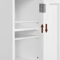 Bobbel Home Smalle Badkamerkast Met Deur En Verstelbare Planken 20 x 18 x 80 cm