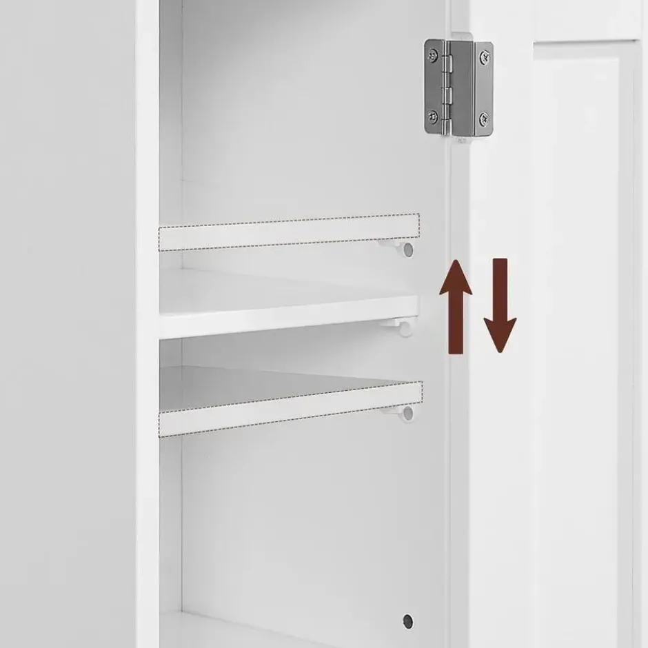Bobbel Home Smalle Badkamerkast Met Deur En Verstelbare Planken 20 x 18 x 80 cm