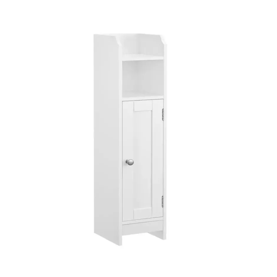 Bobbel Home Smalle Badkamerkast Met Deur En Verstelbare Planken 20 x 18 x 80 cm