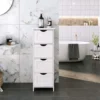 Bobbel Home - Smalle Ladekast - 4 Lades - Hout - Wit