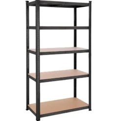 Bobbel Home - Stellingkast -Verstelbare planken - 200x100x50cm - 875 kg - Zwart