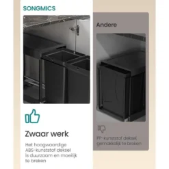 Bobbel Home Uitschuifbare Keukenprullenbak 2 x 15 Liter
