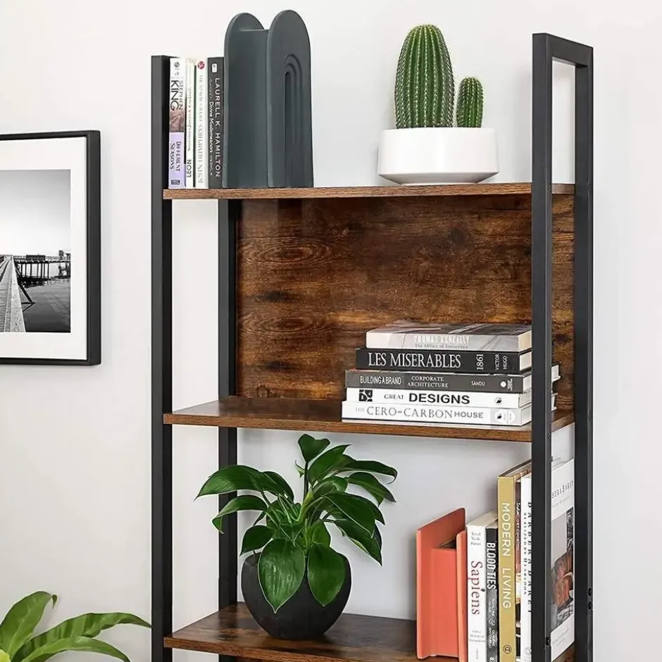 Bobbel Home Vrijstaande Industriële Boekenkast Met 6 Planken