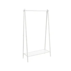 Bobbel Home Vrijstaand Kledingrek Met Stang En Plank Wit Metaal
