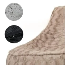 Bobbel Home - Zitzak Stoelvorm - Florance - Faux fur - Zitstoel - Beige - 100L