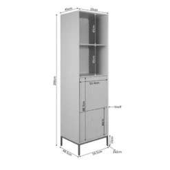 Boekenkast Bruin Hout - 55x45x200cm - Madison