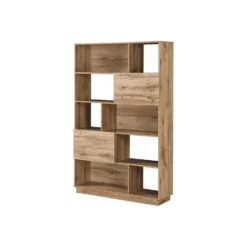 Boekenkast CEVANIA - 110 cmx32 cmx173 cm - Natuurlijk licht Hout paneel