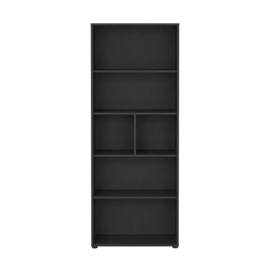 Boekenkast Grijs - 80x34x205cm - Sign
