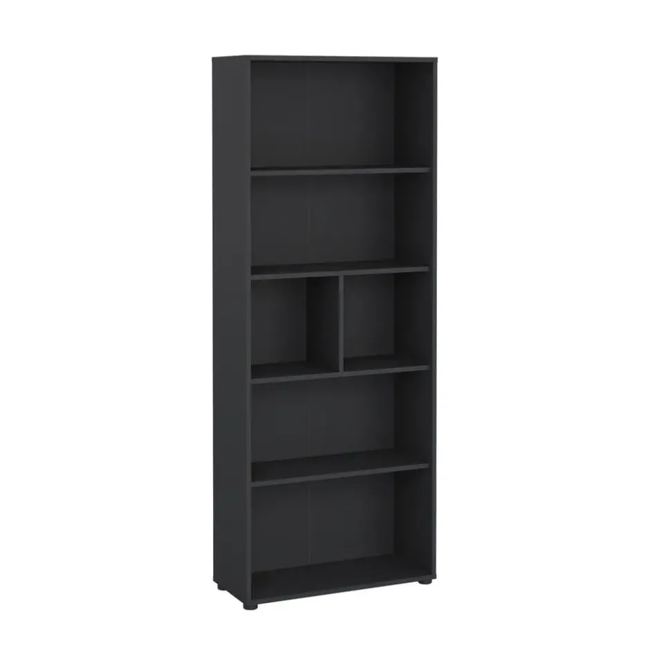 Boekenkast Grijs - 80x34x205cm - Sign