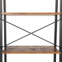 Boekenkast - industriële look - 56x137x34 cm - vintage bruin
