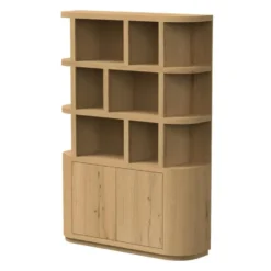 Boekenkast Naturel Eikenfineer - 145x40x220cm - Novero