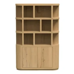 Boekenkast Naturel Eikenfineer - 145x40x220cm - Novero
