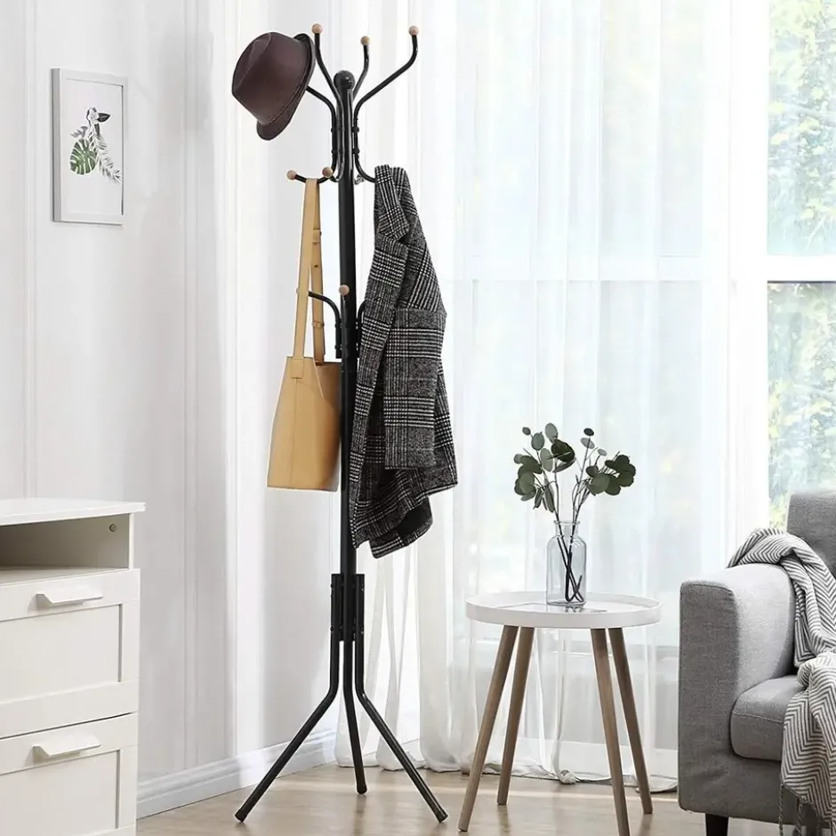 Boekenkast - Opbergrek Met 6 Planken - Open Planken - Vintage - Bruin/Zwart