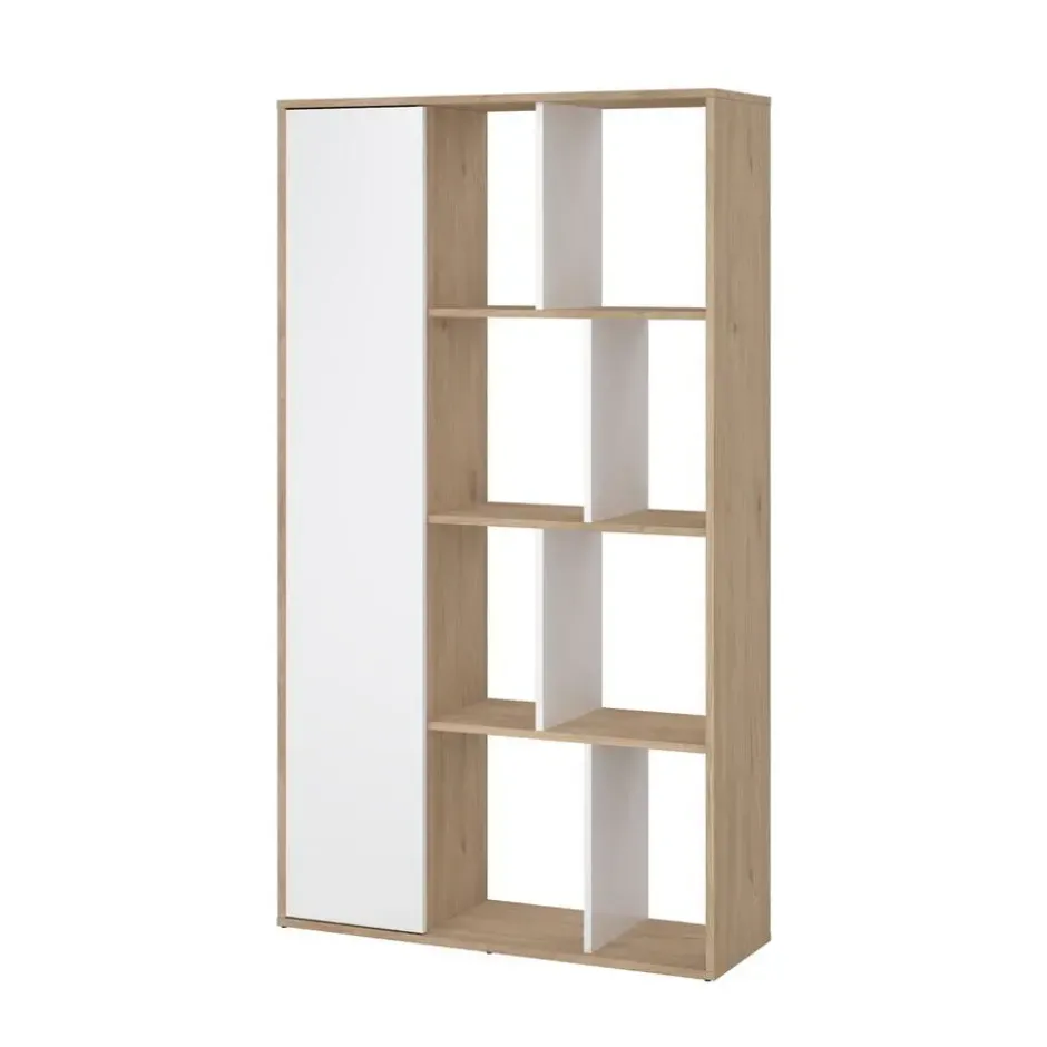 Boekenkast Wit Hoogglans - 89x34x157cm - Maze