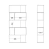 Boekenkast Wit - 80x31x174cm - Maze