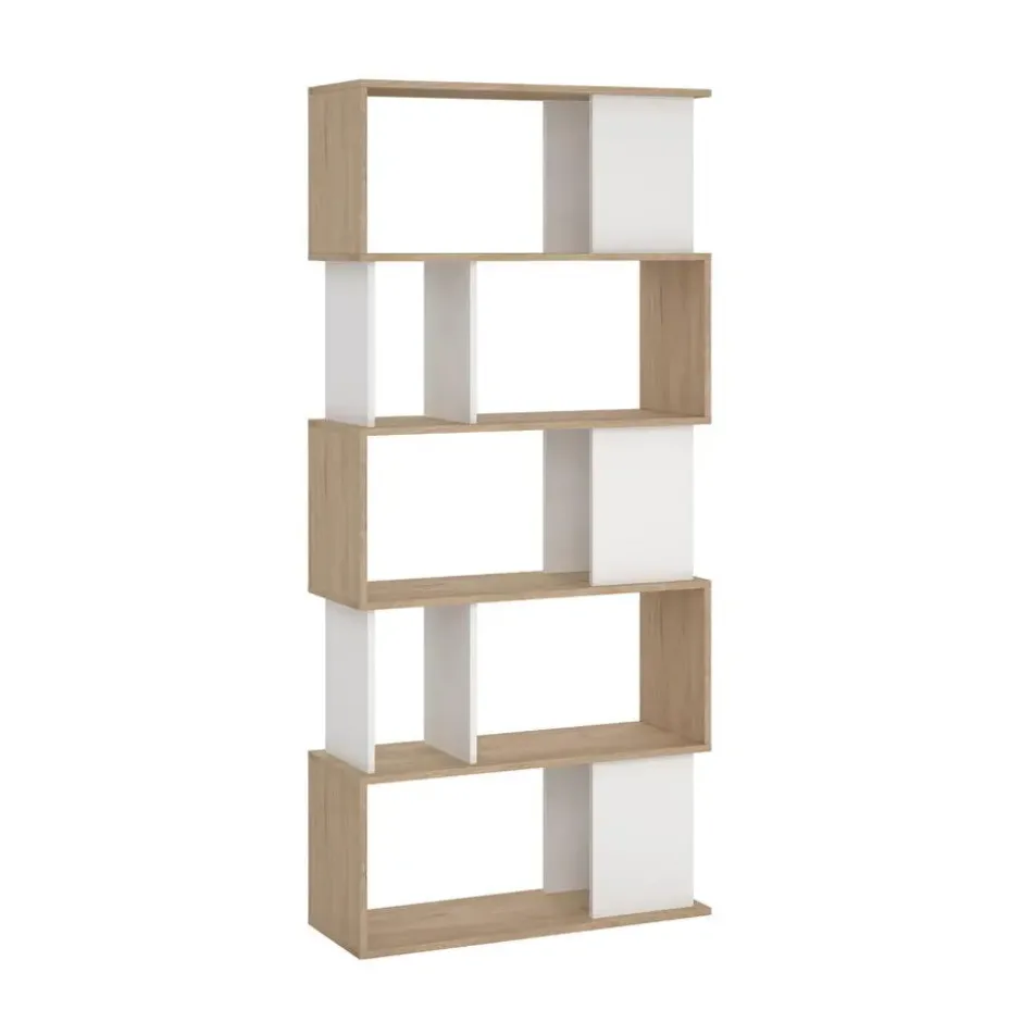 Boekenkast Wit - 80x31x174cm - Maze