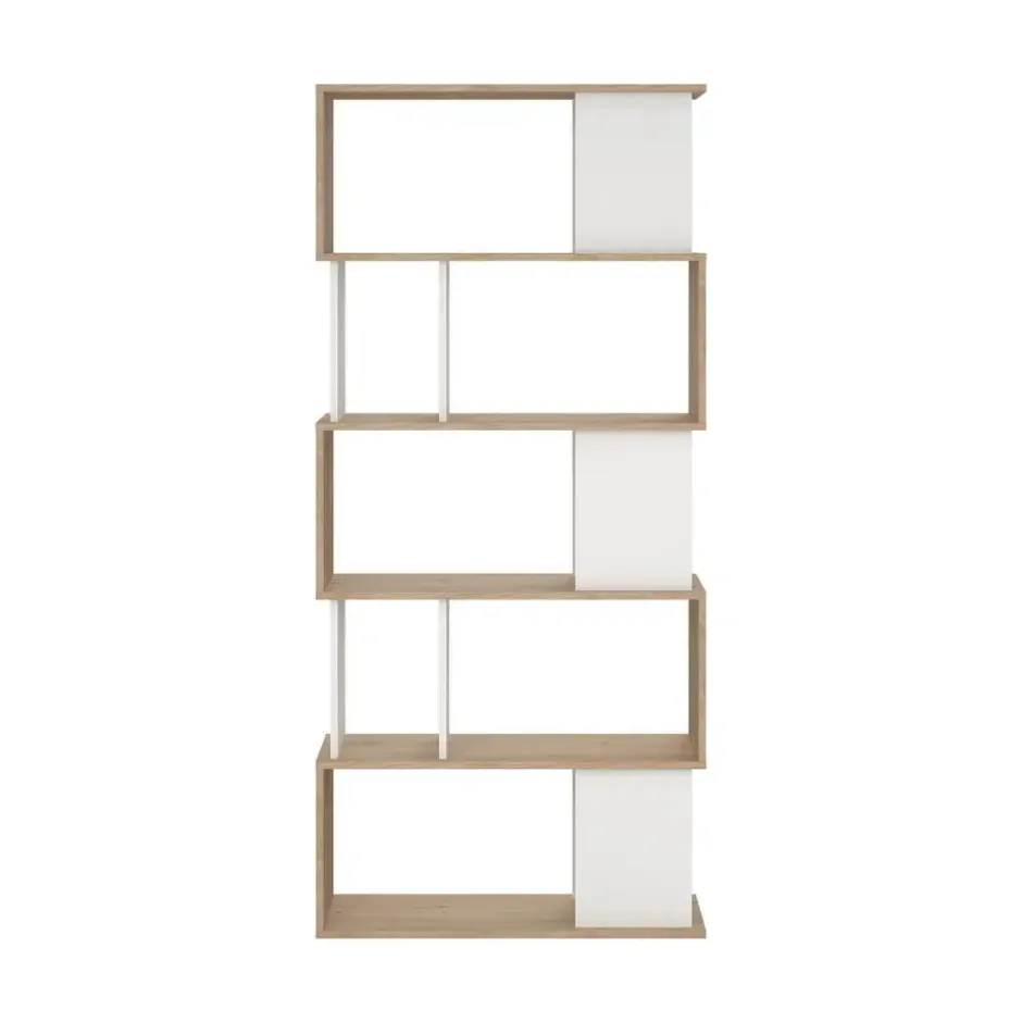 Boekenkast Wit - 80x31x174cm - Maze